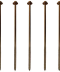 Bulletproof Extra Long Structural Lag Screws For Heavy Duty Construction And Outdoor Landscaping Projects With Yellow Zinc Coating on display.