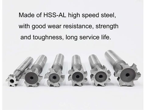 NACX HSS-AL T-slot end mill set, 18 mm dia, 4 mm depth, 10 mm straight shank; for moulding steel/carbon alloy