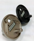 Low Dome Floor Door Stop 1 Inch High, 1.75 Inch Diameter Zinc Die Cast Satin Nickel, Wall Protector, Easy Install, Includes Screws and Anchors, 2 Pack, Keeps Walls From Dings, Made in Taiwan