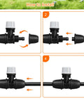Installation steps for Upgraded Locked Micro Spray Irrigation Drippers 25 Pieces Kit with 3 Way Atomizing Nozzles for 1/4 Inch Tubing