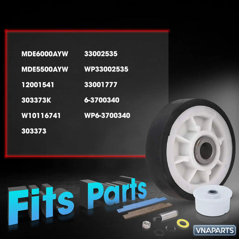 Neptune 3000 Series Dryer Repair Kit All In One Replacement Set with drum rollers, bearings, idler pulley, and belt shown.