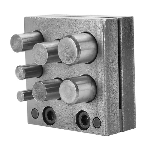 7 Holes Punch Die Disc Set For Jewelry Making, Dope Alloy Steel Punch Die Cutter, lightweight metal forming tool close-up