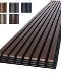 Premium Acoustic Wood Slat Wall Panels with Sound Absorbing Properties for Noise Reduction Rustic Walnut Wood Slat Panels stacked view