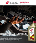 Car mechanic using ATF Type TLS LV WS Automatic Transmission Fluid For Toyota Lexus Scion One Quart under vehicle for seal compatibility