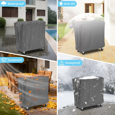 Outdoor Cooler Cart Cover For 65 To 80 Quart Rolling Ice Chest And Beverage Carts On Wheels, weatherproof for all seasons.
