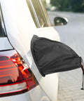 Tough As Nails EV Charger Port Cover With Secure Magnetic Lock And Dual Season Shield on electric car socket, gray Oxford material.
