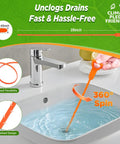 4 Pack 25 Inch Drain Snake Kit For Clogged Drains And Drain Clog Remover Unclog Kitchen Sink Bathroom Tub And Toilet With Flexible 0.45 Inch Barbed Wand Designed To Fit Most Drains For Fast Relief