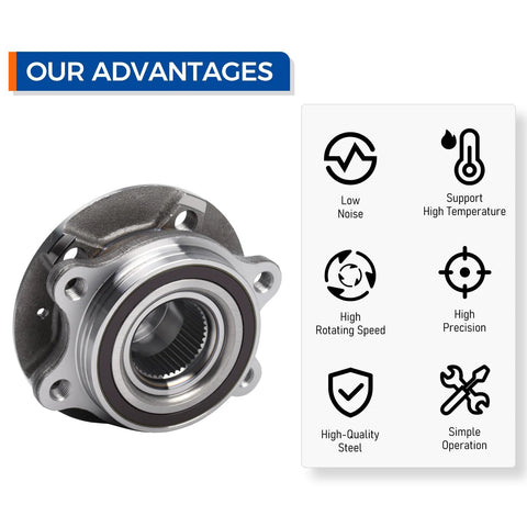 Two Pack Wheel Bearing Hub Assembly 513301 for Audi A4 A5 A6 RS5 RS7 Quattro Allroad Q5 SQ Front Rear OE Fitment