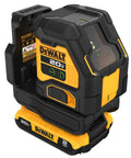 Pro Grade Green Cross Line Laser Kit With 180 Ft Beam Reach, 1/8 Inch At 30 Ft Accuracy, 20V Max Battery Platform, Super Bright Green Beams For Indoor And Outdoor Leveling, Quick Setup And Durable For DIY And Pros, DEWALT 20V laser with battery