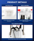 Electric Fuel Pump Assembly Fg1277 Direct Replacement For Nissan Titan Armada And Infiniti Qx56 Oem Standard Underhood Setup showing electric plug, roof assembly, and fuel sensor module components.