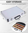 Aluminum case for Pro Grade 35 Piece Router Bit Set With 1 Quarter Inch Shank featuring easy storage and organization