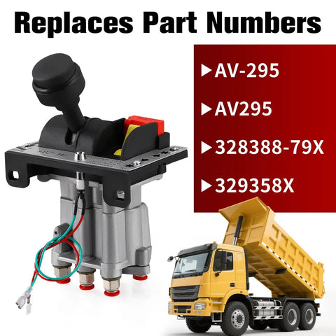 Power Take Off PTO Hoist Air Shift Control Valve with plug-and-play fittings for dump truck hydraulic system, part numbers AV295/328388-79X.