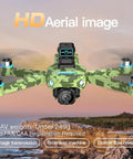 4K GPS Drone With Camera For Adults Obstacle Avoidance 5G FPV Transmission Brushless Motor Includes 3 Batteries And Screen Remote Controller In Army Green flying over cliffs