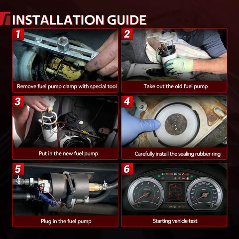 Installation guide for Direct Fit Electric Fuel Pump Assembly For Ford Explorer 2013 To 2019 And Police Interceptor Utility 3.7L.