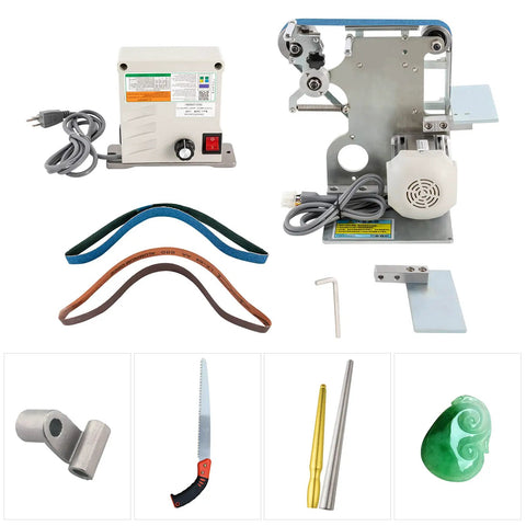 Heavy Duty 550W Brushless Belt Sander Built Tough As Nails For Metal And Wood Work 1X30 Inch 6000RPM Horizontal Polishing Machine with accessories