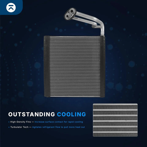 Front AC Evaporator Core Featuring Parallel Flow Design For Nissan Altima Murano Maxima Pathfinder Or Infiniti JX35 QX60, high-density fins for cooling.