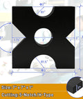Two Pack 7x7x1 Hydraulic Press Plates For H Frame Arbor Press, thickened 1-inch steel plate with five notches