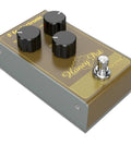 Honey Pot Fuzz Pedal With Vintage Flavor Delivers A Massive Tone Wall And Long Sustain, metal chassis, top view