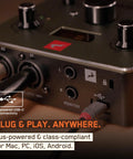 Close-up of Zenith 2 USB C Audio Interface showing bus-powered USB-C connectivity and dual outputs for versatile use.