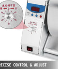 Heavy Duty Automatic Label Rewinder Machine Electric Speed Adjustable 0 To 50 Rpm Digital tag counter control panel close-up.