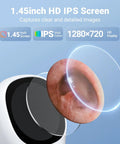 All In One Ear Scope Otoscope With Built In Light 1.45 Inch IPS Display 3.9mm Ear Camera No Phone Needed Standalone HD CMOS Sensor For Quick Home Ear Checks. 1.45-inch IPS screen, 1280x720 display