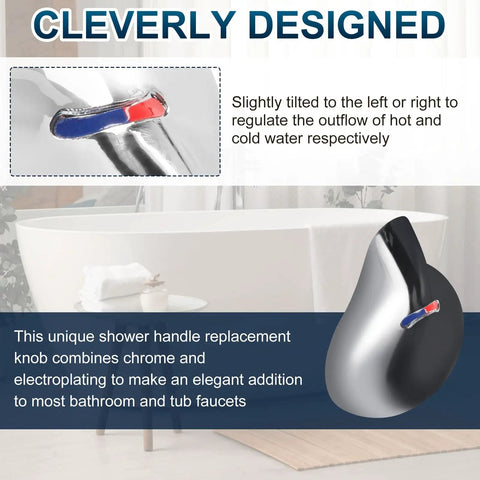 Shower Knob Replacement For Delta Faucet Temperature Control Handle With Cover Chrome No Fuss Repair Kit Easy Install