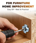 Heavy Duty 1/4-20 T Nuts With Four Prongs For Wood Furniture Cabinets And Rock Climbing Holds Zinc Plated Steel Rust Resistant Anti Spin Tee Nut Kit used on wood panel with drill