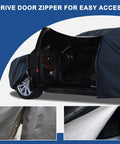 Dodge Ram 1500 Truck Bed Cover Waterproof For Quad Cab 6 Foot 4 Inch Bed Or Crew Cab 5 Foot 7 Inch Bed with zipper detail