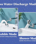 Side by side of Go-To 1080 Degree Rotating Faucet Extender With Splash Filter Aerator in bubble mode and shower mode.