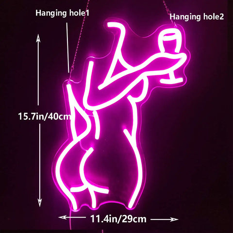 Lady Back Neon Sign Dimmable LED Neon Light Sexy Lady Decor For Bedroom Bar Party Ideal For Man Cave Home Decor Gift Bright Colorful Neon Wall Art Glow