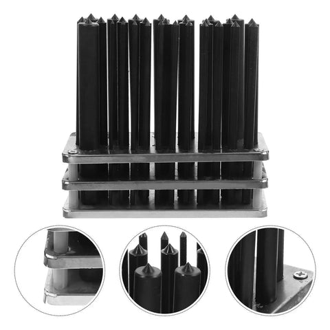 Non Slip Positioning Punch Set With Base 28 Pieces Pro Grade Cylindrical Transfer Punch Kit with black punches and metal stand