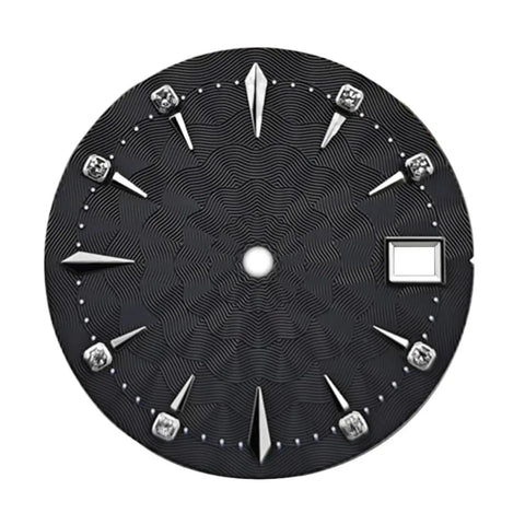 29mm Watch Dial With Single Calendar Modified NH35 Face for NH35 NH36 Mechanical Movements DIY Parts Black Green Easy Install