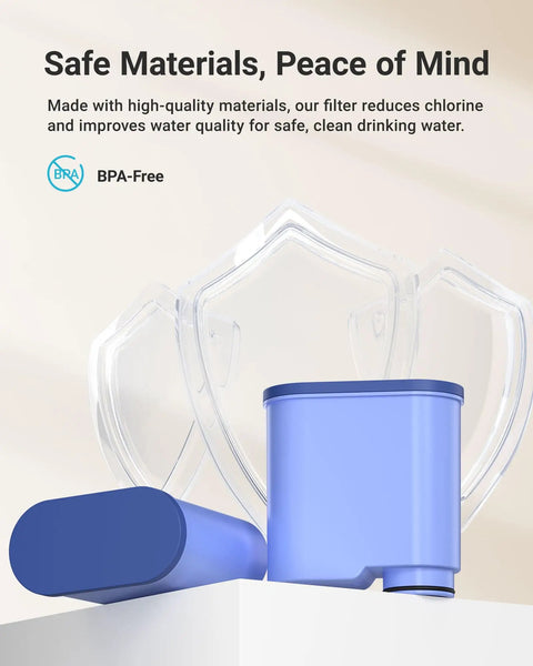 Essential Water Filters For Espresso Machines Compatible With Philips Aqua Clean CA6903 Replacement Cartridge 10 Pack BPA-free blue filter cartridges