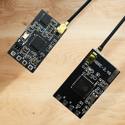 Top view of Nano 2.4GHz FPV Receiver With 40mm UFL T Antenna For Long Range Low Latency ExpressLRS Module