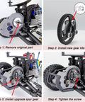 Installation steps for Metal Spur Gear 86T 48P on 1 Tenth Slash 2WD Rustler Stampede Telluride RC Car.