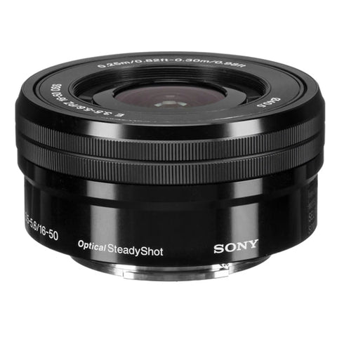 ZV-E10 Mirrorless Camera Kit With 16-50mm Lens, close-up of removable zoom lens.