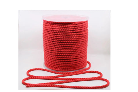 Three Eighths Inch By 500 Feet Solid Braid Propylene Derby Rope Multifilament Red Workhorse Floating Utility Line on spool.