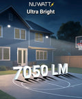 Heavy Duty 50W LED Flood Light With 3CCT 3000K 4000K 5000K IP65 Waterproof Outdoor Security Floodlight 7050LM illuminating yard