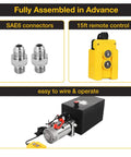 Built Tough Pro Grade Hydraulic Power Unit 15 Quart With 12V DC Motor And 3200 PSI Single Acting Dump Trailer Pump parts