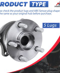 Front view of Rear Wheel Hub Bearing Assembly 512401 OE Replacement Compatible With Subaru Legacy 2010 To 2014 Outback 5 Lug One Piece