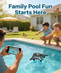 Pro Grade Underwater Drone With Bionic Manta Ray Design, Real Time Video Transmission in a pool controlled by wireless app