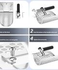 Assembling Heavy Duty Metal Detecting Sand Scoop For Beach Finds And Water Treasure Hunting, Fast Sifting Stainless Steel Shovel
