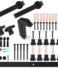 Ceiling Mount Sliding Barn Door Hardware Kit For 24 Inch Wide Wood Door With Low Ceiling Design 4 Foot Track System L Shape Brackets