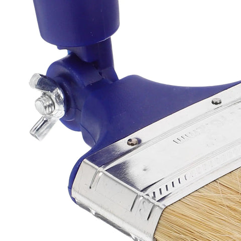 Close-up of Three Inch Adjustable Flat Tip Paint Brush With 270 Degree Rotatable Head For Edge To Edge Coverage On Walls Decks And Trim