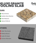 Solid As Rock Granite Tooling Slab For Leather Crafting - Six inch natural granite block shown with detailed features.