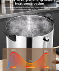 Large-Capacity Commercial Coffee Urn Dispenser 15 L Keeps Beverages Hot, 150 Cups Per Hour Quick Brew With Dripless Faucet