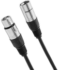 2 Pack XLR Microphone Cables For Recording Studio And PA Systems With 3 Foot Length Pro Grade Male To Female All Copper Conductors