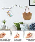 Dope Gold Floral Drawer Knob Set Of 4 With Screws shown as decorative hooks on a wall with instructions