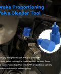 Real Deal Brake Proportioning Valve Bleeder Tool Fits Gm Combo Valves And Ac Delco Parts, blue aluminum valve lock assembly.