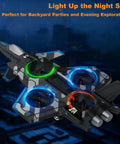 F47 RC Fighter Drone For Kids with LED lights on rooftop, camo pattern, altitude hold remote control jet for boys and girls